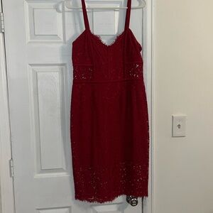 Red Express Lace Spaghetti Strap Dress Size 10